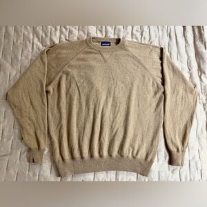 Vintage Patagonia Men’s Beige Crewneck Cashmere Sweater Size L